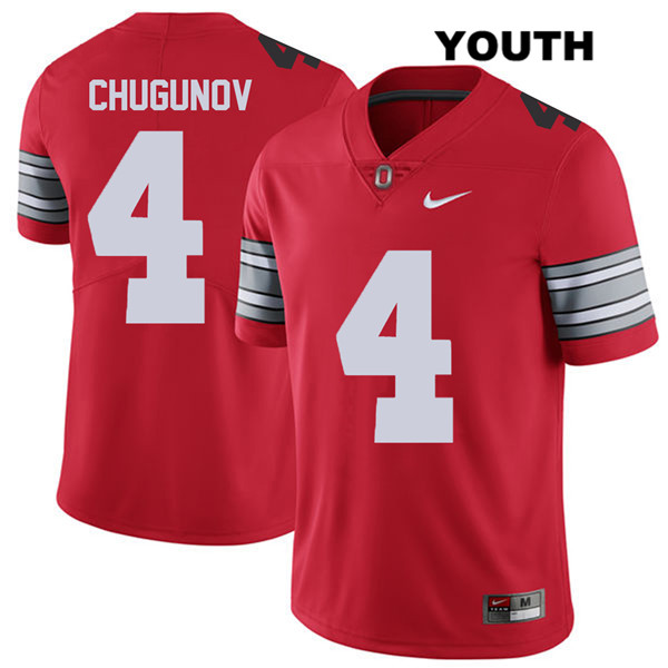 Ohio State Buckeyes Youth Chris Chugunov #4 Red Authentic Nike 2018 Spring Game College NCAA Stitched Football Jersey YG19I87JB